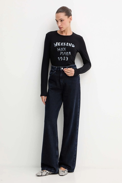 Weekend Max Mara longsleeve RENOIR kolor czarny 2525946032600 - zdjęcie produktu nr 2
