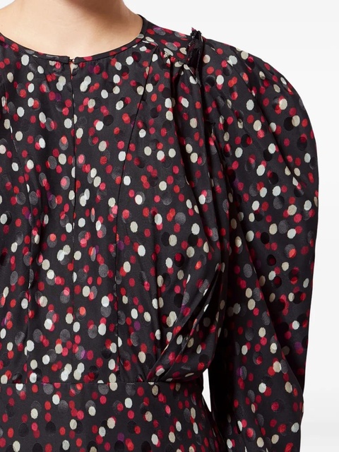 ISABEL MARANT Zarga polka-dot blouse - Black - zdjęcie produktu nr 2