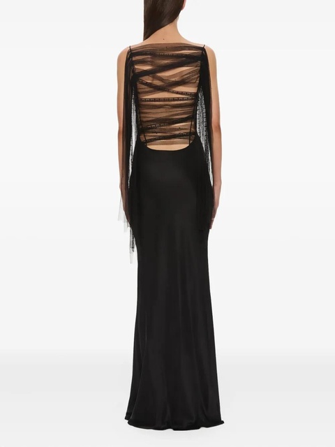 Christopher Esber Lattice lace silk gown - Black - zdjęcie produktu nr 2