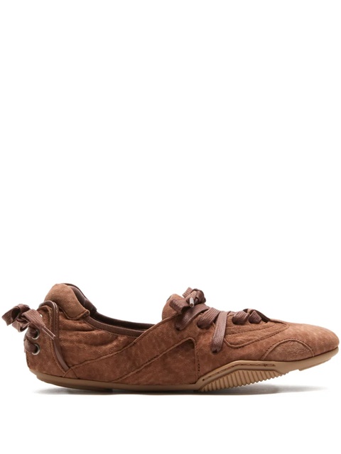 Acne Studios lace-up leather sneakers - Brown - zdjęcie produktu nr 1