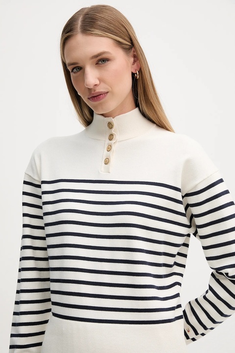 Tommy Hilfiger sweter damski kolor biały lekki WW0WW47467 - zdjęcie produktu nr 2