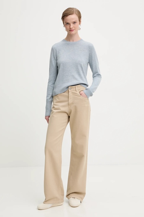 Guess Jeans sweter z domieszką wełny damski kolor niebieski W4BR83 Z3HO2 - zdjęcie produktu nr 2