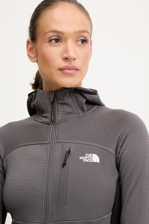 The North Face kurtka outdoorowa Polartec Powergrid Stormgap kolor szary przejściowa NF0A8E0VWUO1 - zdjęcie produktu nr 2