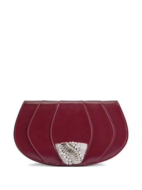 Giuseppe Zanotti Orbits leather clutch bag - Red - zdjęcie produktu nr 1