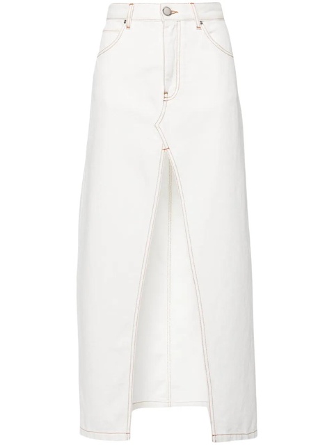PINKO embroidered denim skirt - White - zdjęcie produktu nr 1