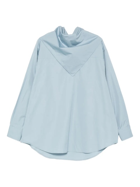 AMI Paris large-collar cotton shirt - Blue - zdjęcie produktu nr 1