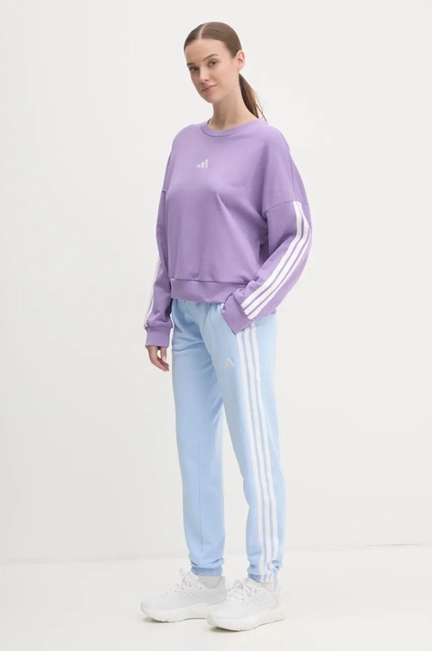 adidas bluza Essentials damska kolor fioletowy z aplikacją JD5291 - zdjęcie produktu nr 2