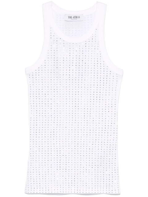 The Attico rhinestone-embellished tank top - White - zdjęcie produktu nr 1