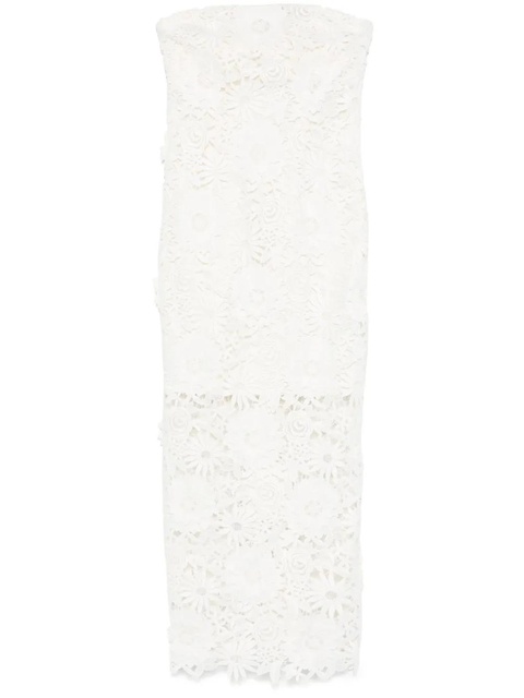 ROTATE BIRGER CHRISTENSEN 3D lace midi dress - Neutrals - zdjęcie produktu nr 1