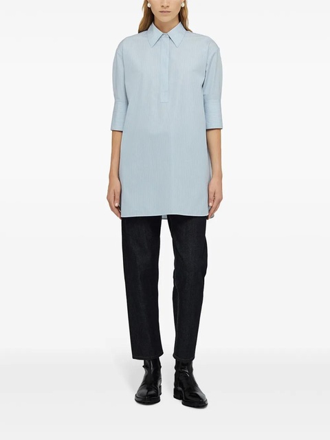 Jil Sander striped half-sleeve cotton shirt - White - zdjęcie produktu nr 2