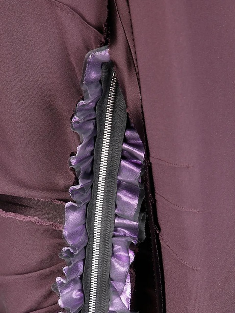 Maison Margiela ruffled-dropped midi dress - Purple - zdjęcie produktu nr 2