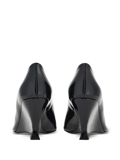 Ferragamo 70mm wedge-heel leather pumps - Black - zdjęcie produktu nr 2
