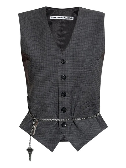 Alexander Wang chain-embellished waistcoat - Grey - zdjęcie produktu nr 1