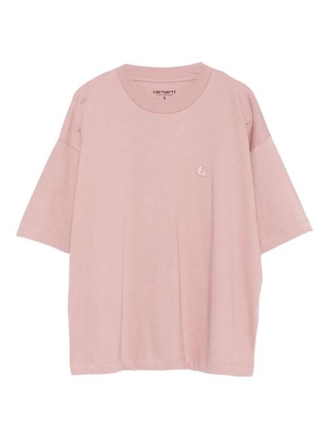 Carhartt WIP logo-embroidered short-sleeve T-shirt - Pink - zdjęcie produktu nr 1