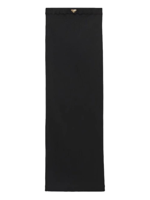 Prada logo-plaque midi skirt - Black - zdjęcie produktu nr 1