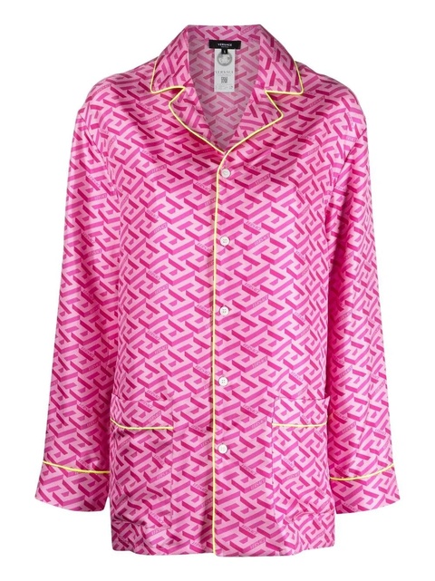 Versace monogram silk pajama top - Pink - zdjęcie produktu nr 1