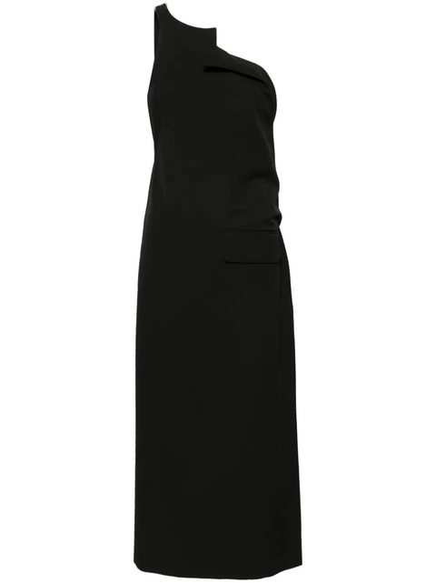 MM6 Maison Margiela asymmetric-neck twill top - Black - zdjęcie produktu nr 1