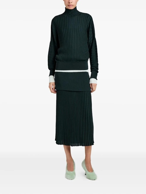 Proenza Schouler Luiza ribbed midi skirt - Green - zdjęcie produktu nr 2