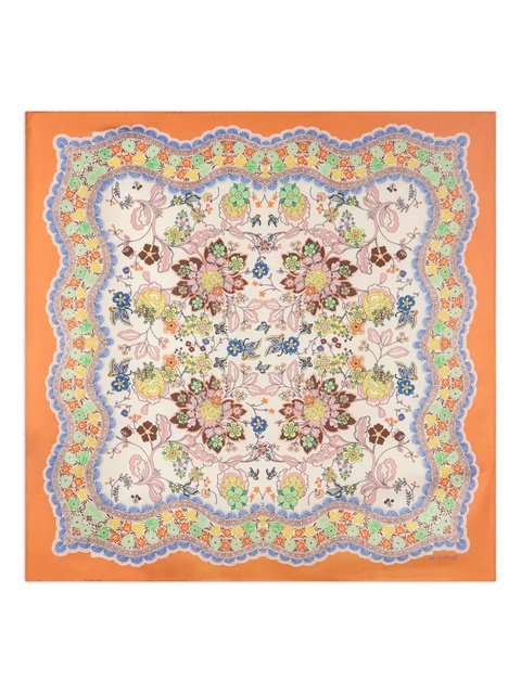 ETRO floral-print silk scarf - Orange - zdjęcie produktu nr 1