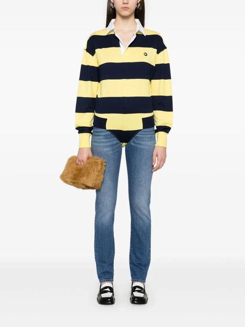 Coperni striped polo bodysuit - Yellow - zdjęcie produktu nr 1