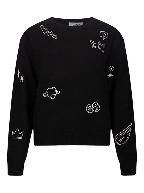 MC2 Saint Barth embroidered sweater - Black - zdjęcie produktu nr 1
