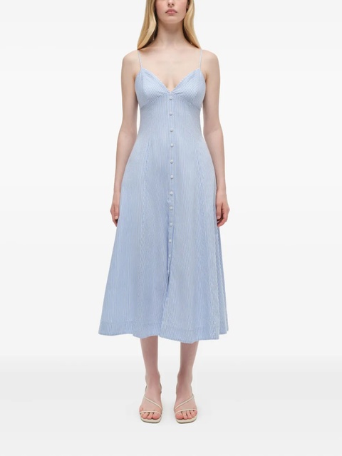 Simkhai Honor button-front midi dress - Blue - zdjęcie produktu nr 2