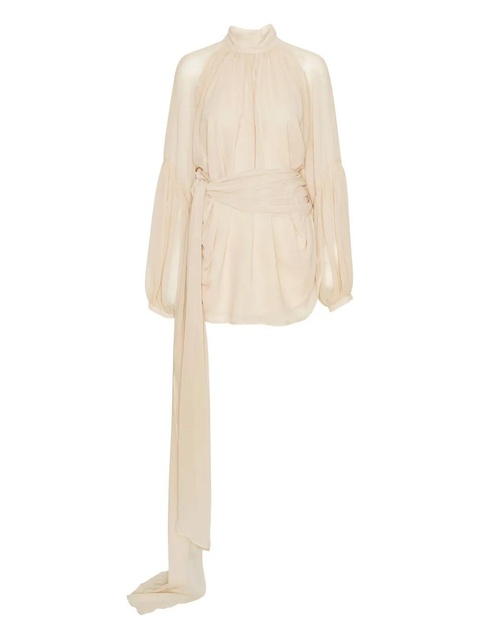 ROTATE BIRGER CHRISTENSEN chiffon strap tie mini dress - Neutrals - zdjęcie produktu nr 1