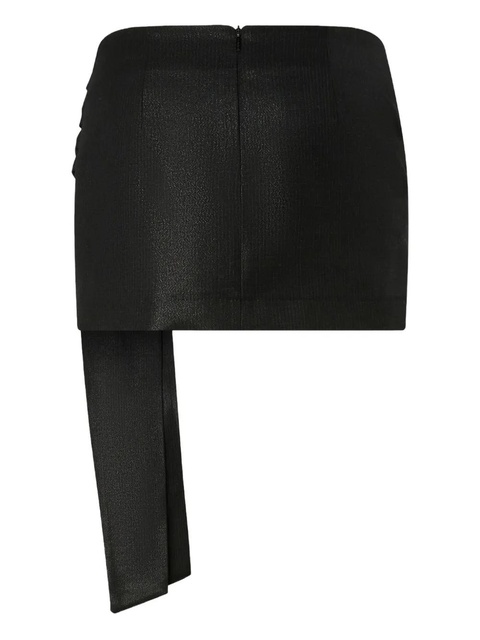 PINKO bow-detail draped mini skirt - Black - zdjęcie produktu nr 2