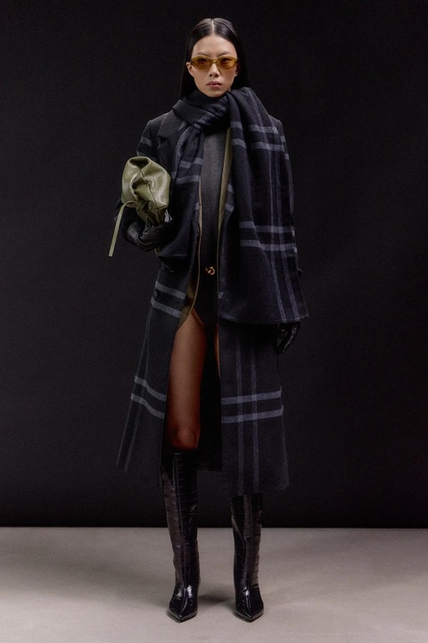 Answear.LAB płaszcz wełniany kolor granatowy - zdjęcie produktu nr 1