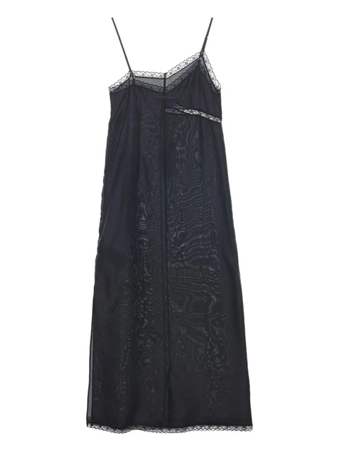 MM6 Maison Margiela asymmetric silk dress - Black - zdjęcie produktu nr 1