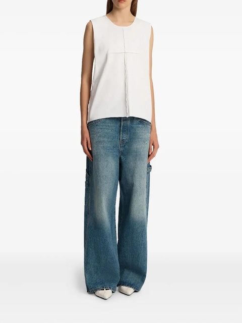 KHAITE Allo crew-neck sleeveless vest - White - zdjęcie produktu nr 2