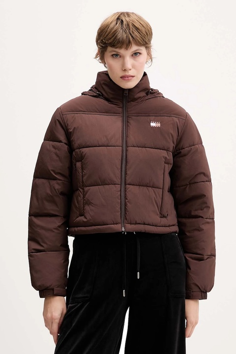 Tommy Jeans kurtka kolor brązowy zimowa DW0DW21620 - zdjęcie produktu nr 1