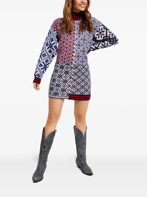 Golden Goose roll-neck mini dress - Blue - zdjęcie produktu nr 2