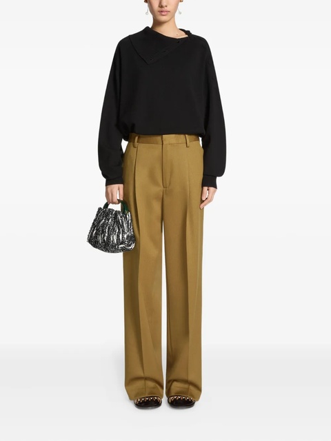 DRIES VAN NOTEN pleated wool trousers - Neutrals - zdjęcie produktu nr 2