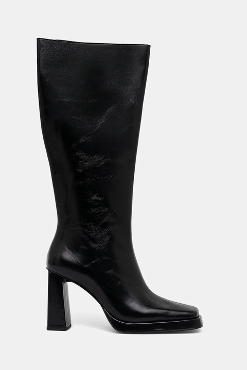 Jeffrey Campbell kozaki skórzane Maximal damskie kolor czarny na słupku JC-852-1-3 - zdjęcie produktu nr 2