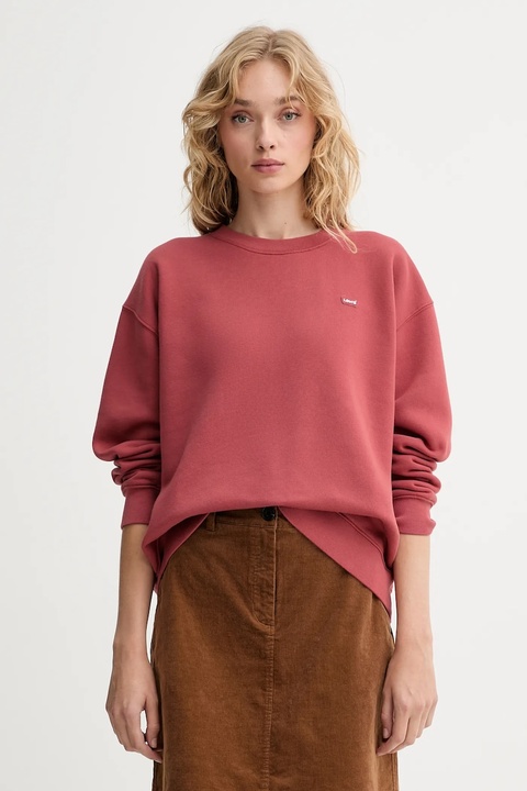 Levi's bluza damska kolor pomarańczowy gładka 002AJ - zdjęcie produktu nr 1
