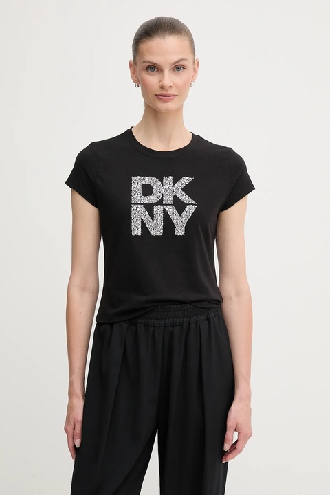 Dkny t-shirt damski kolor czarny DJ5T1512 - zdjęcie produktu nr 1