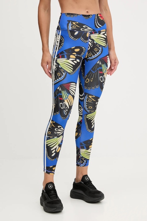 adidas Performance legginsy treningowe x Farm Rio damskie kolor niebieski wzorzyste JL8628 - zdjęcie produktu nr 2