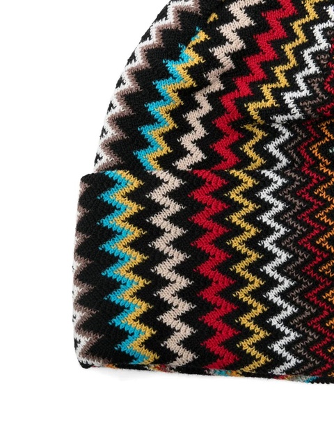 Missoni zig zag-pattern hat - Black - zdjęcie produktu nr 2