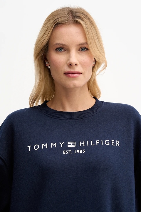 Tommy Hilfiger bluza damska kolor granatowy z nadrukiem WW0WW47831 - zdjęcie produktu nr 1