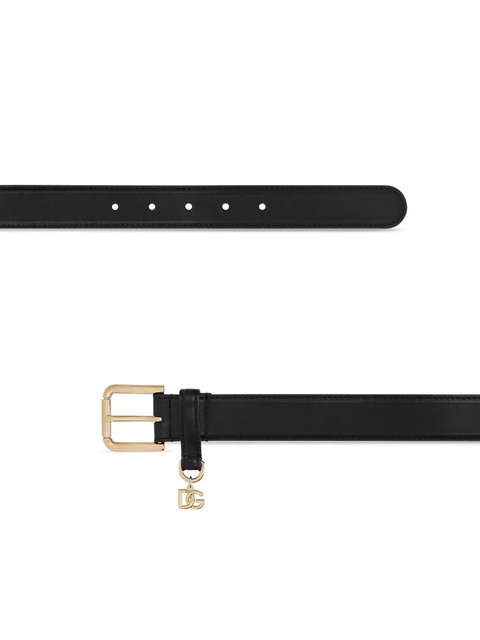 Dolce & Gabbana DG-charm leather belt - Black - zdjęcie produktu nr 2