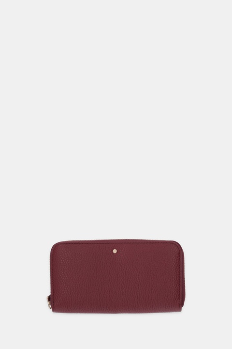 Geox portfel skórzany D35K3H-00046 D.WALLET damski kolor bordowy D35K3H 00046 - zdjęcie produktu nr 1