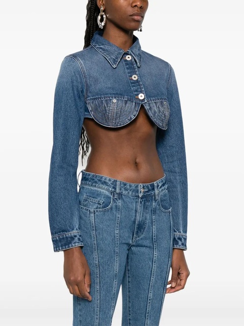 Jean Paul Gaultier Conical cropped jacket - Blue - zdjęcie produktu nr 2