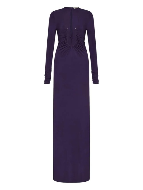 Christopher Esber Arced Palm long-sleeves maxi dress - Purple - zdjęcie produktu nr 1