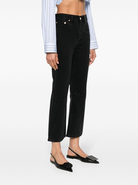 Jacquemus Le de-Nîmes court high-rise flared jeans - Black - zdjęcie produktu nr 2