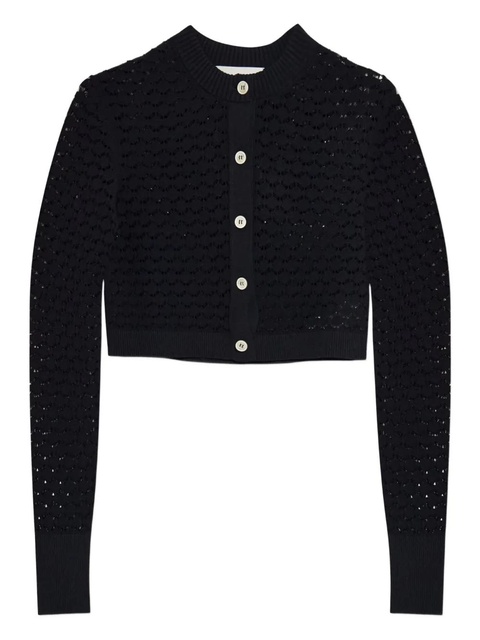 Lanvin button openwork cardigan - Black - zdjęcie produktu nr 2