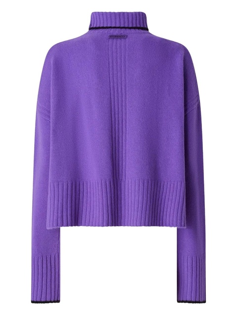 PINKO contrasting-trim sweater - Purple - zdjęcie produktu nr 2