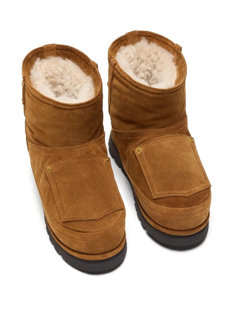 Acne Studios shearling-lined leather boots - Brown - zdjęcie produktu nr 2
