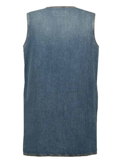 MM6 Maison Margiela v-neck denim mini dress - Blue - zdjęcie produktu nr 2