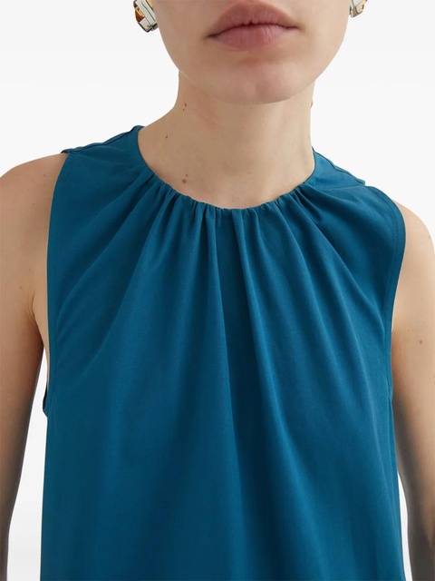 Jil Sander pleat-detail midi dress - Blue - zdjęcie produktu nr 2